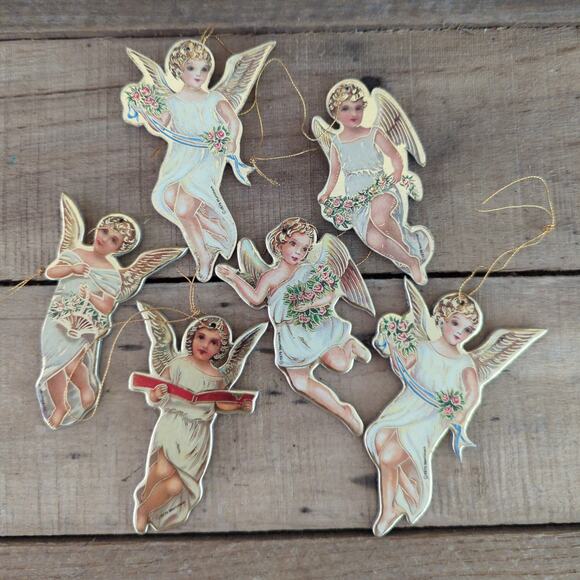 Vintage Set of Eleven Merrimack Die Cut Victorian Holiday Ornaments - Picture 3 of 7